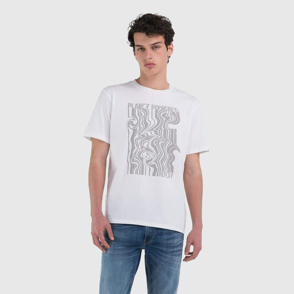 Planet Powered Graphic T-shirt - White