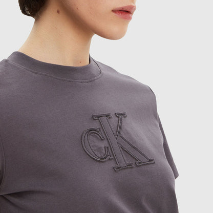 Applique Regular T-Shirt - Grey