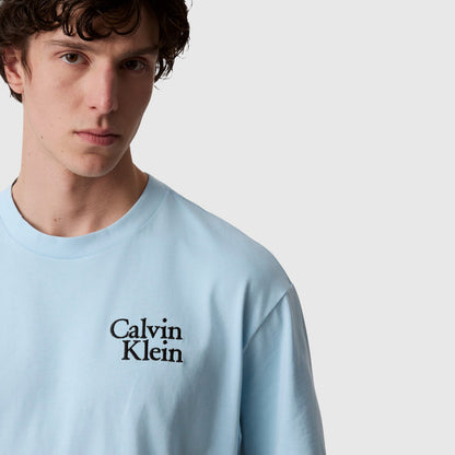 Script Graphic T-Shirt - Light Blue