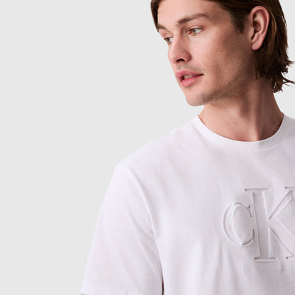 Deboss Graphic T-Shirt - White
