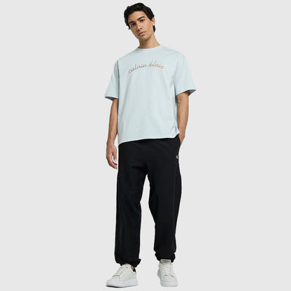 Chain Stitch T-Shirt - Light Grey