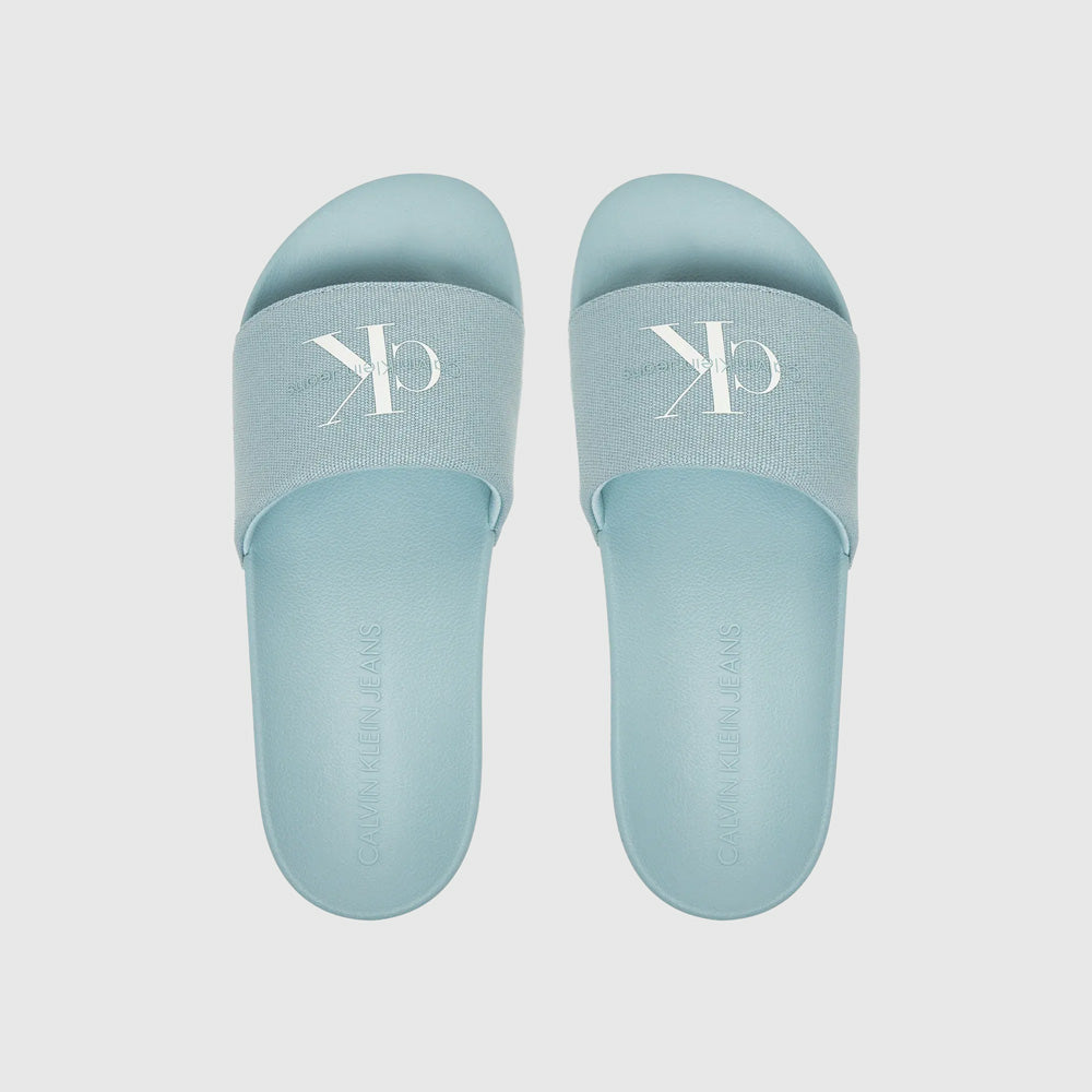 Monogram Slide - Light Blue