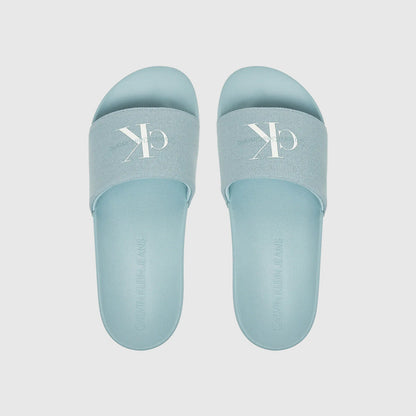 Monogram Slide - Light Blue