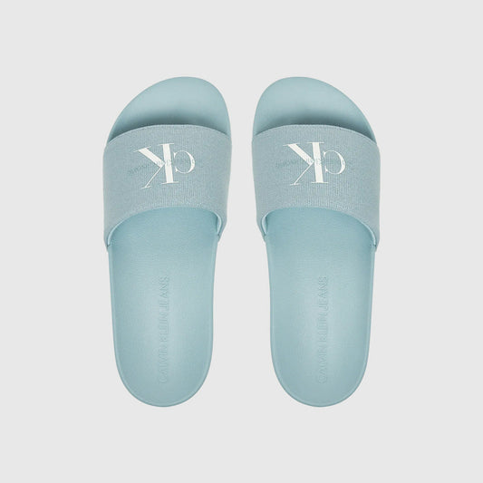 Monogram Slide - Light Blue