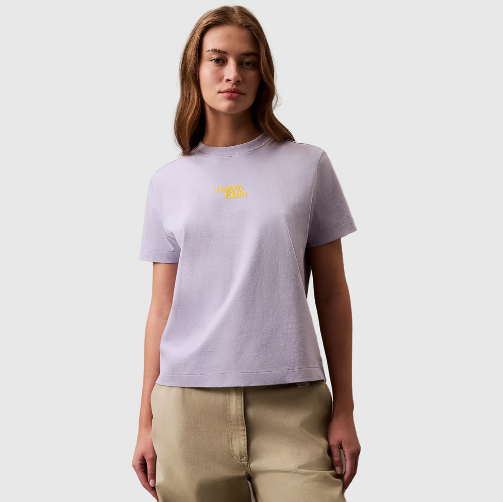 Flocked Logo T-Shirt - Lavender