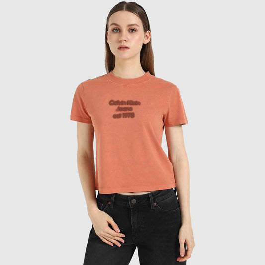 Washed Print Baby T-Shirt - Red