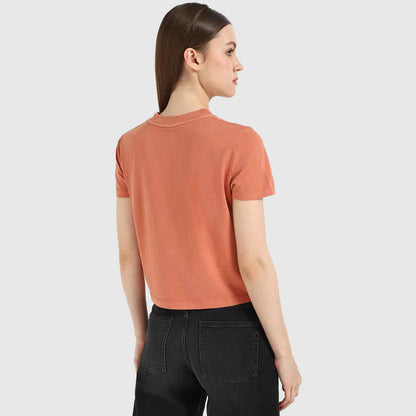 Washed Print Baby T-Shirt - Red