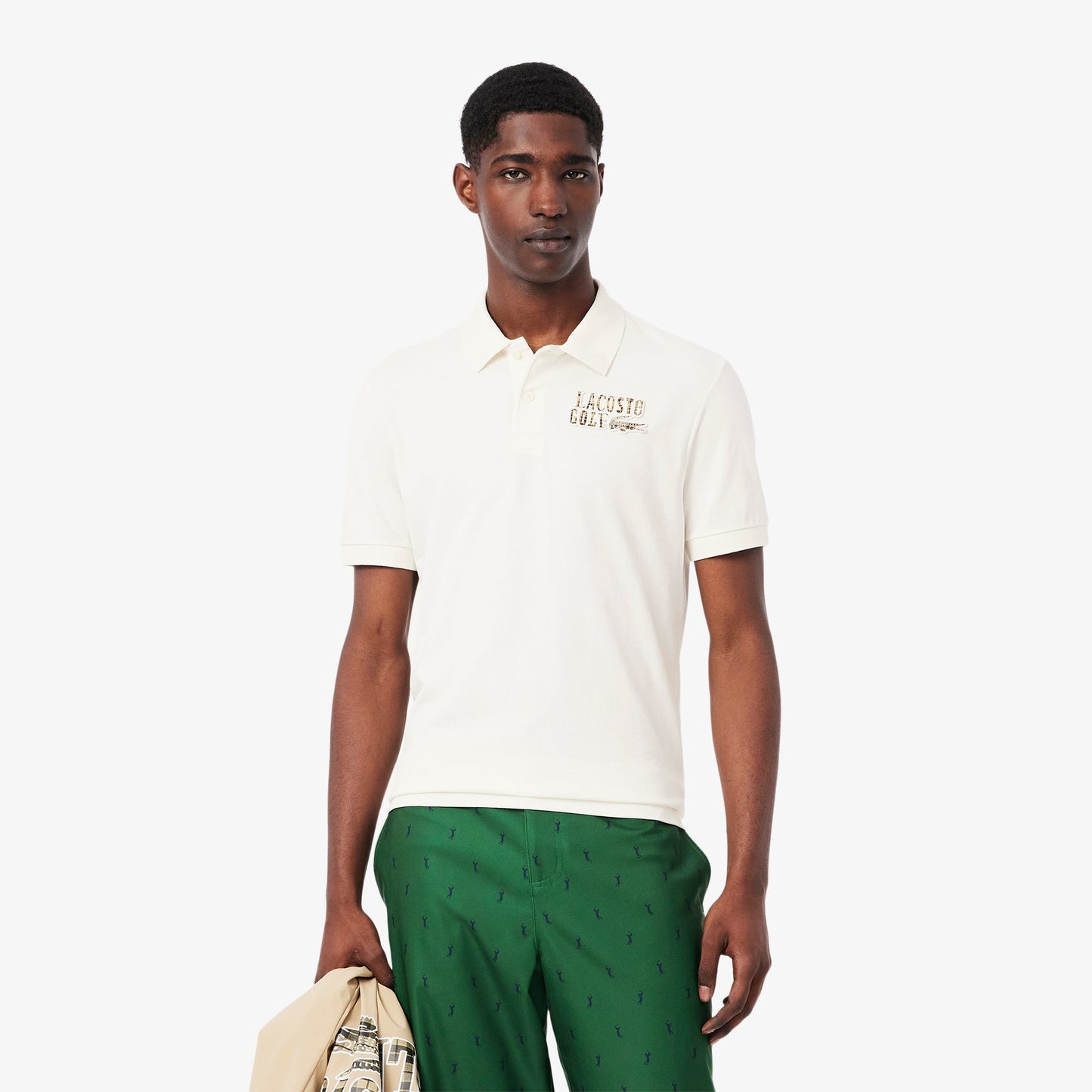 Relaxed Fit Mini-Piqué Golf Polo Shirt