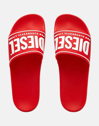 Diesel SA-Mayemi Red White Slides