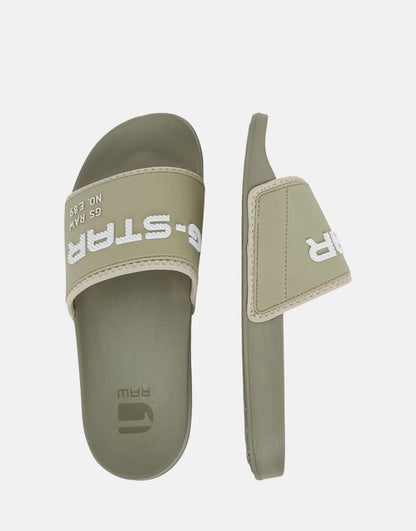 G-Star RAW Cart Olive/White Slides