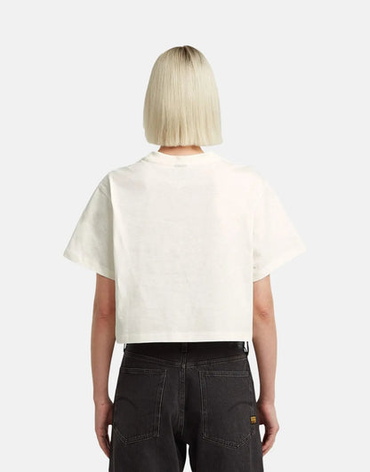 G-Star RAW Felt Logo Boxy Milk T-Shirt