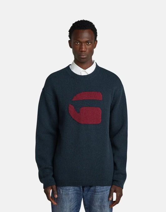 G-Star RAW G Logo Relaxed Salute Knit Jersey