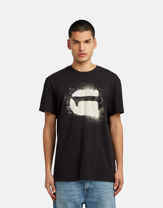 G-Star RAW Spray Logo Black T-Shirt