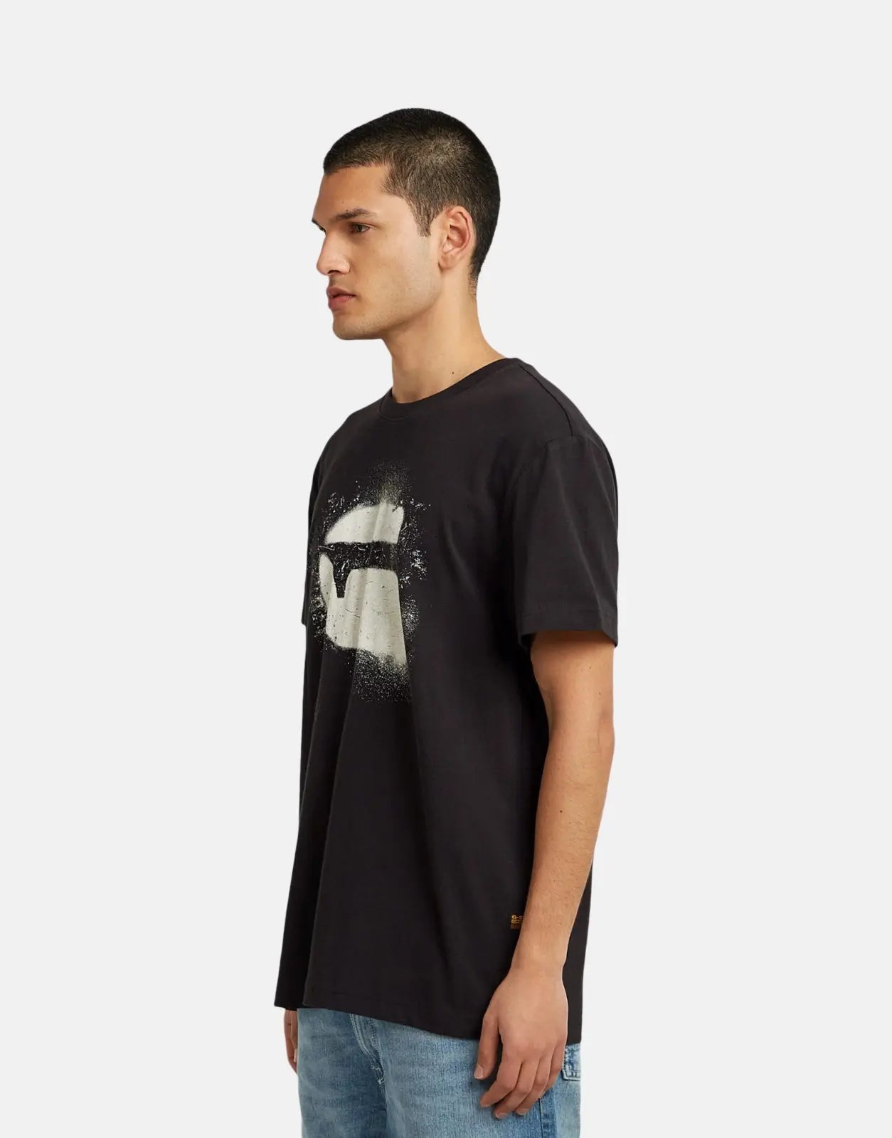 G-Star RAW Spray Logo Black T-Shirt