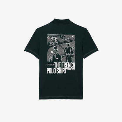 Back and Front Print Lacoste Movement Polo Shirt