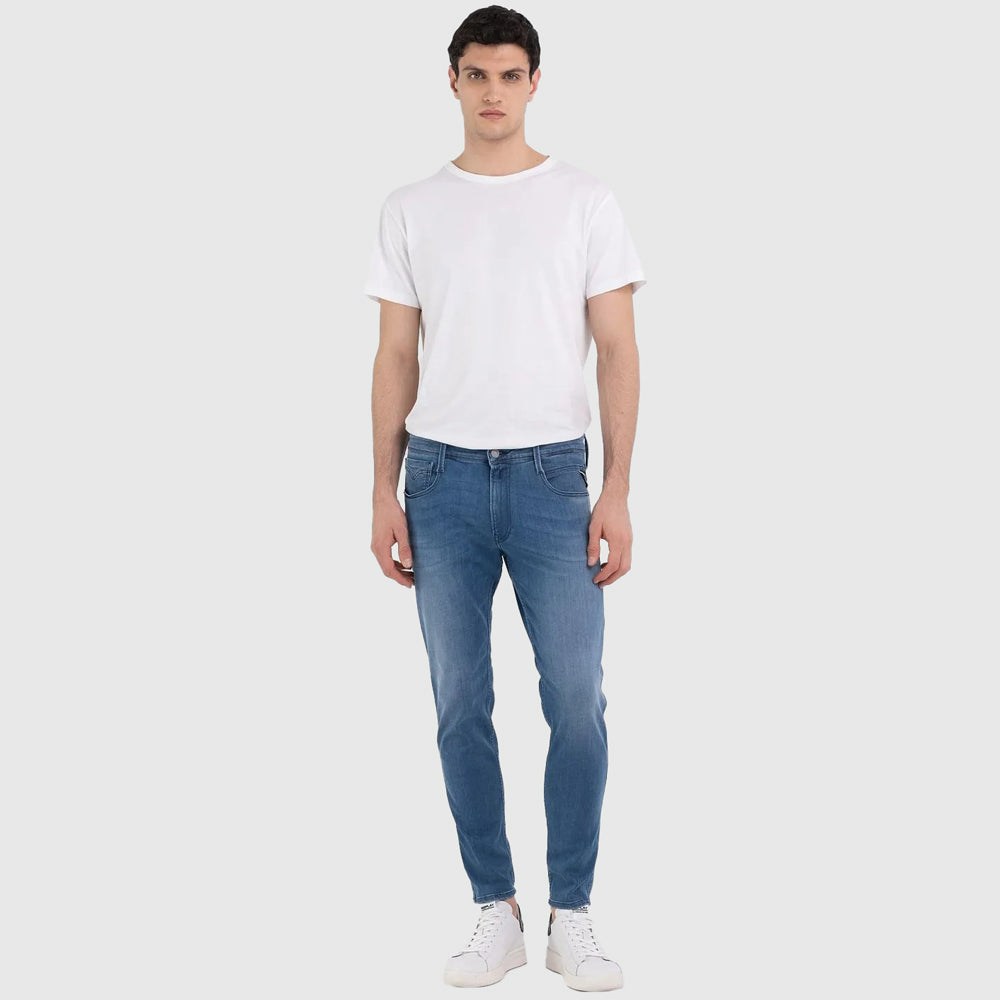 Soft Indigo Stretch Denim - Denim Medium