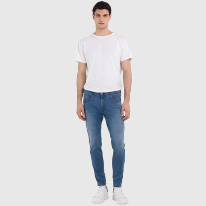 Soft Indigo Stretch Denim - Denim Medium