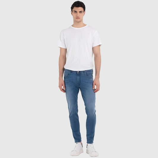 Soft Indigo Stretch Denim - Denim Medium