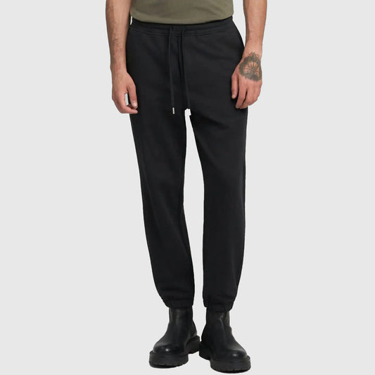 Cotton Terry Fleece Sweat Pants - Black