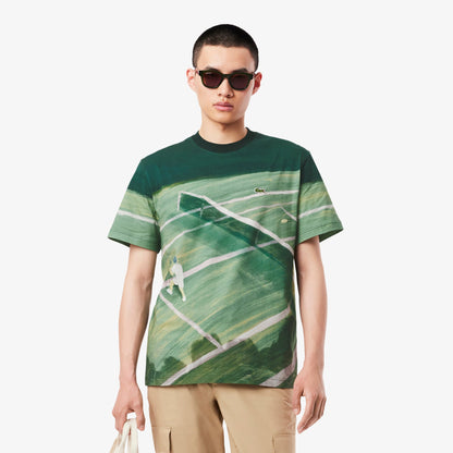 Classic Fit Tennis Print T-shirt