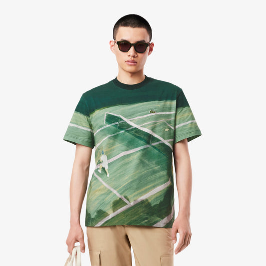Classic Fit Tennis Print T-shirt